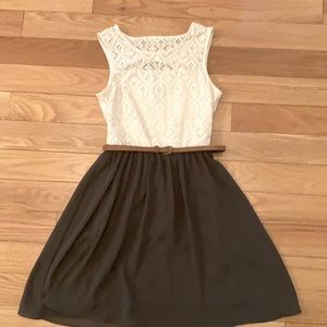 Off-White & Army Green BCX Dress BELT NOT INCLUDED